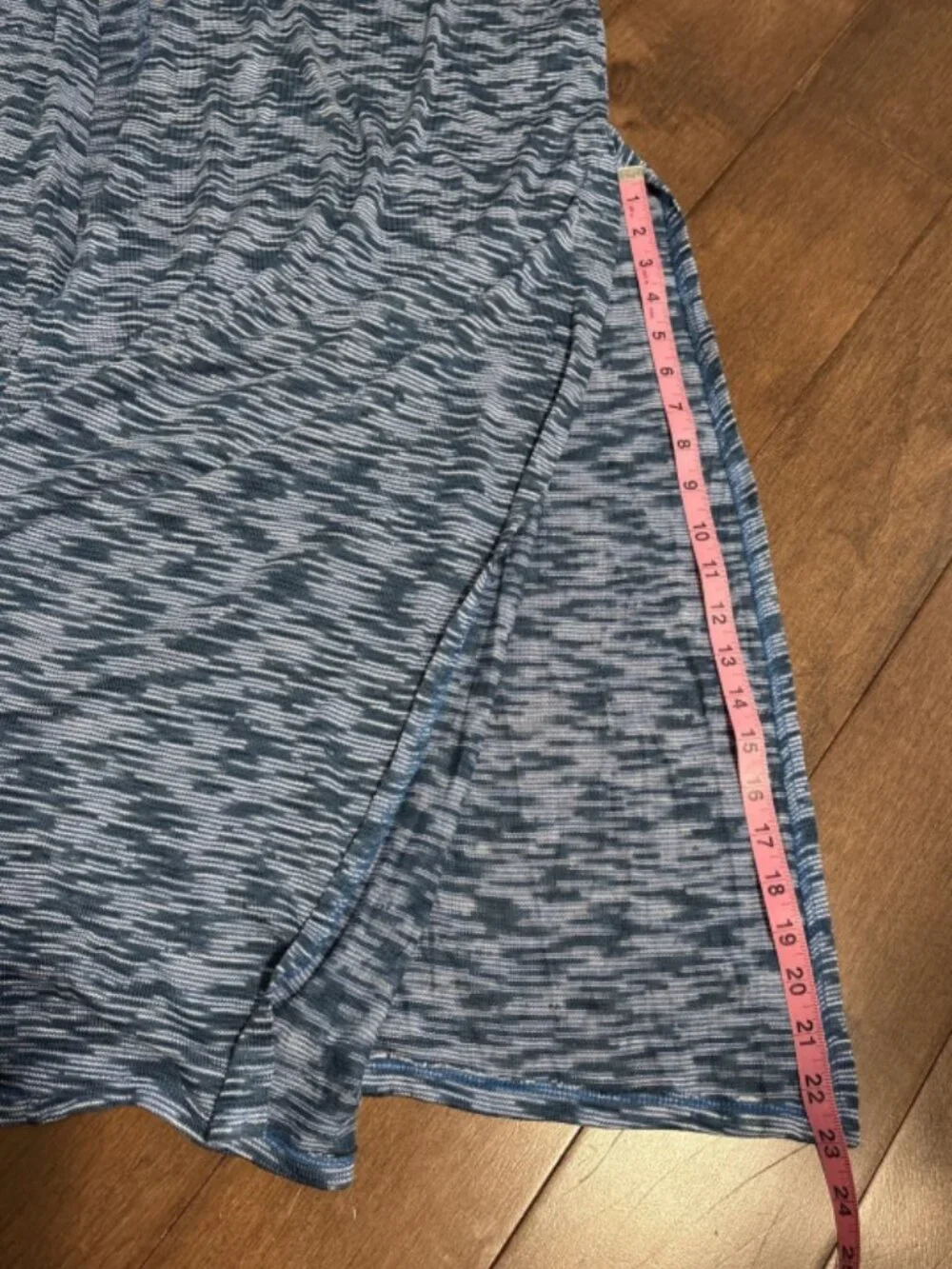 Lularoe Joy Longline Sleeveless Vest Womens L Blue Spacedye Duster Cardigan New